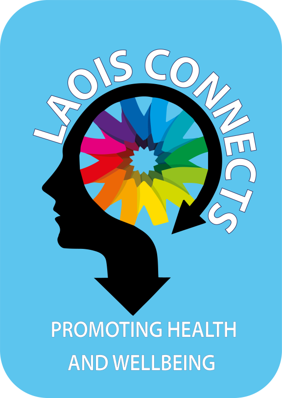 Logo and slogan for Laois Connects- promoting health and wellbeing