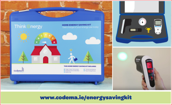 Image of a home energy saving kit filled with tools