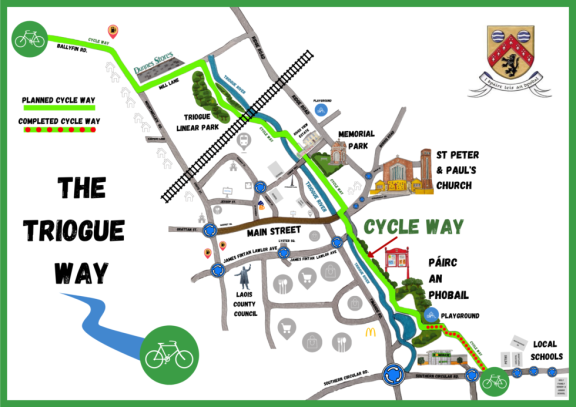 a map of the triogue way in portlaoise