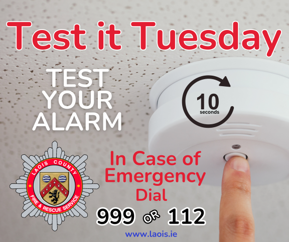 Reminder to test your smoke alarm weekly.