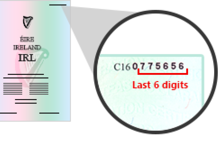 The front page of a Vehicle Registration Certificate, with the serial number highlighted