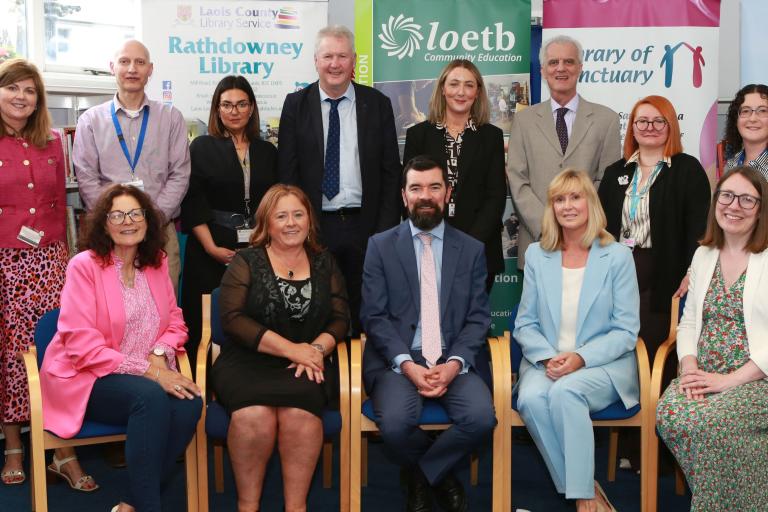 Group photo of Minister Joe O'Brien with Laois County Council Staff 