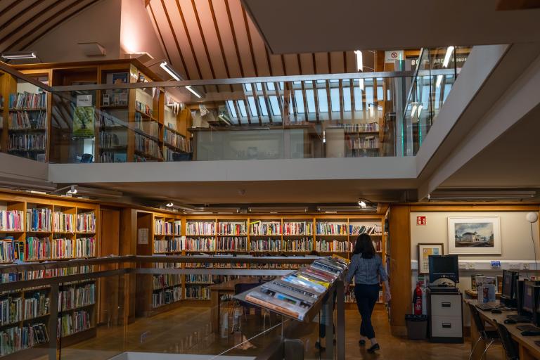 Interior of library space