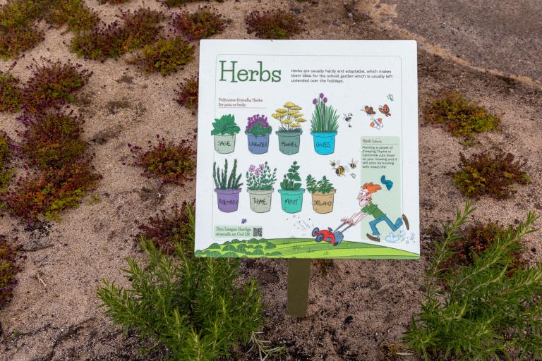 Herbs sign at Laois Education Centre