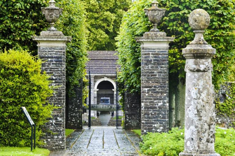 Image shows gate in Heywood Gardens