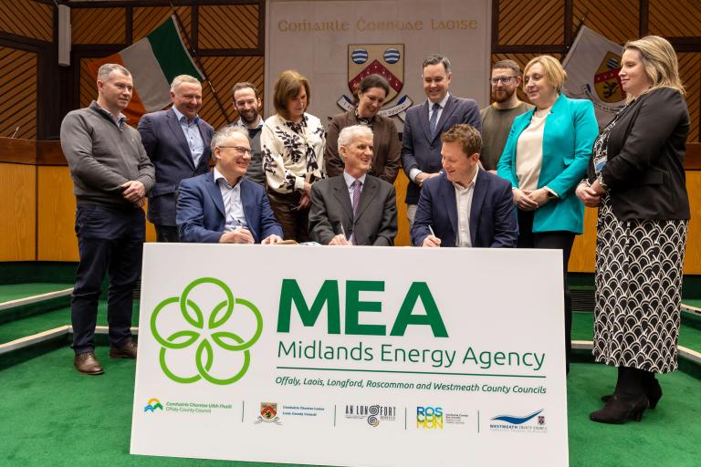 photo in Council Chamber of members of Midlands Energy Agency