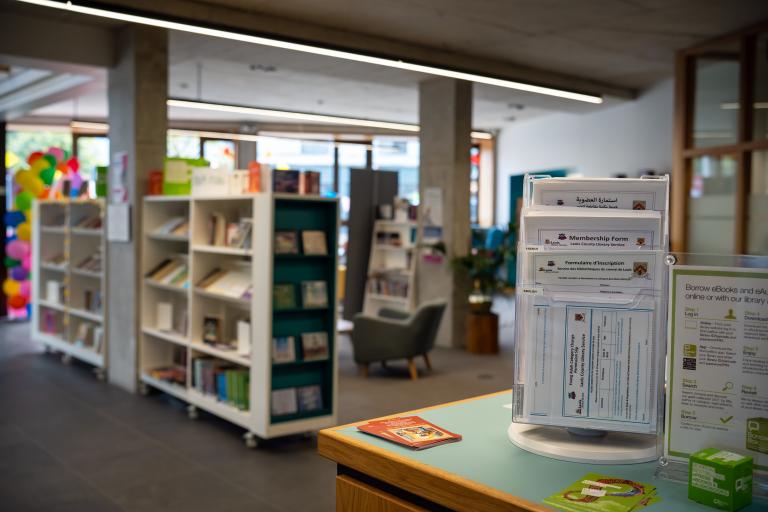 View from library desk