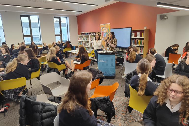 School table quiz in library