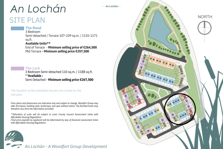 image showing the location of homes available in an lochan scheme