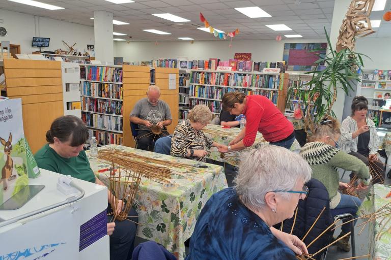 People weaving willow 