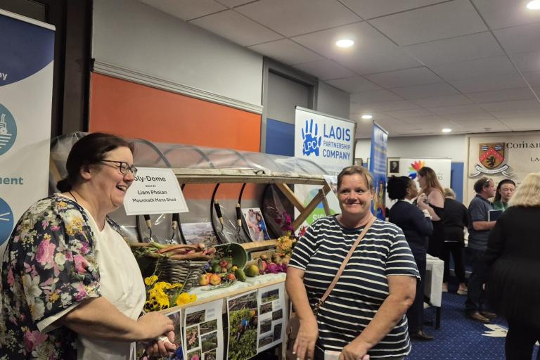 Womens shed Portlaoise members with a planter