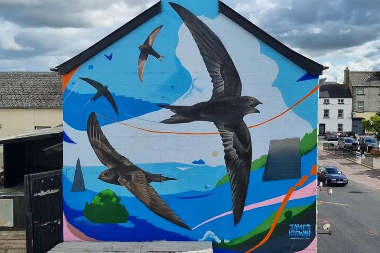 Mural of swifts 