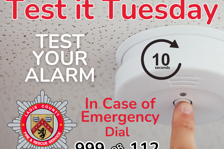 Reminder to test your smoke alarm weekly.