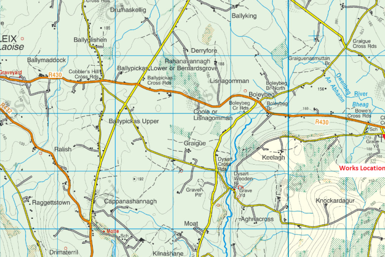 map of Knock, Spink