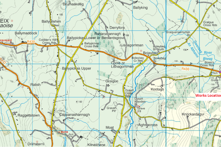 map of L7800 knock, spink, laois