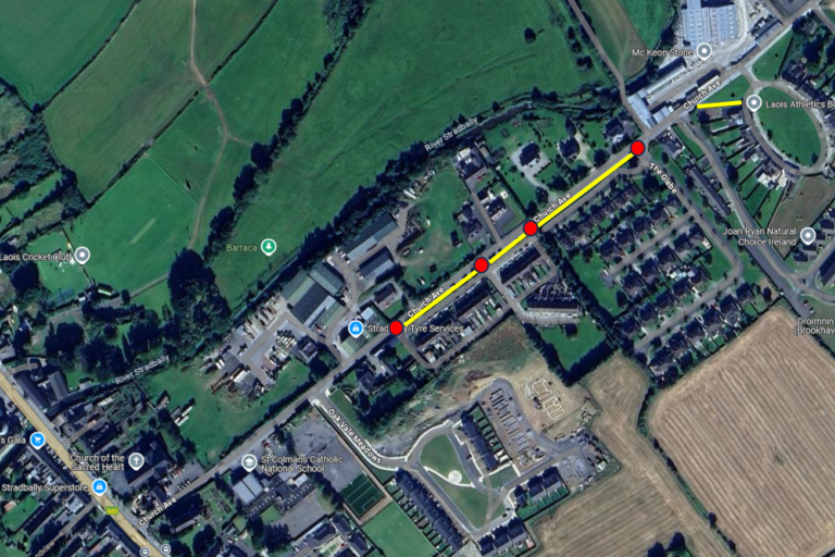 Map of Church Avenue, Stradbally