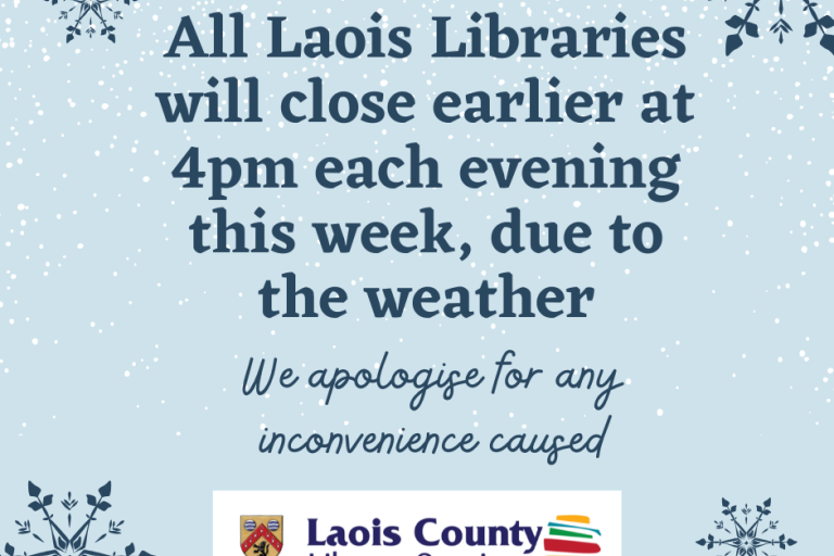 Poster for early library closing