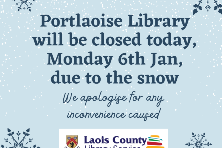 Poster for library closure