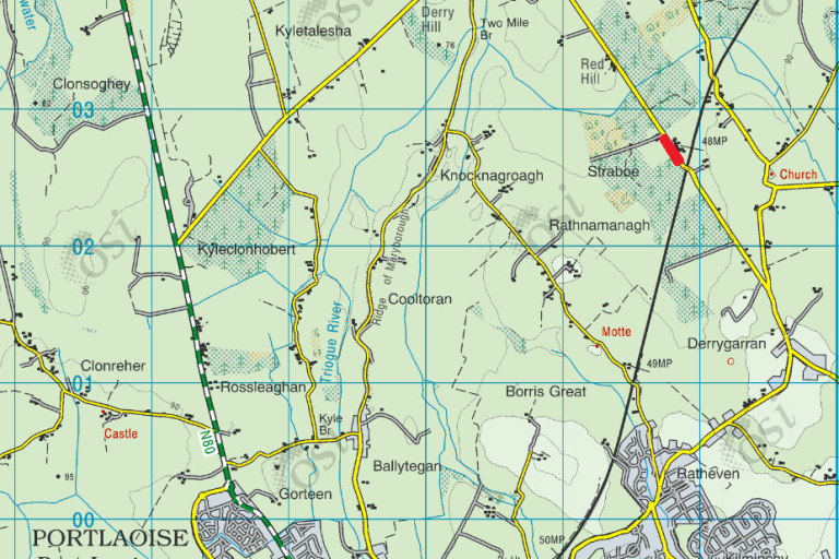 Map of Straboe, Portlaosie