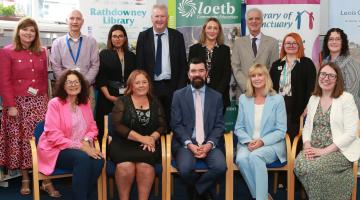 Group photo of Minister Joe O'Brien with Laois County Council Staff 