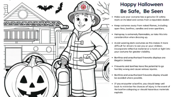 Fire Safety Colouring Sheet