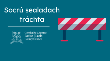 temporary traffic arrangement sign in irish