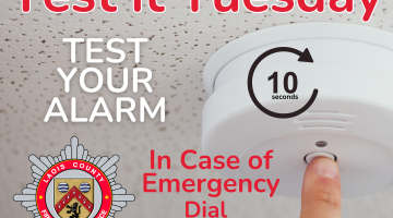 Reminder to test your smoke alarm weekly.