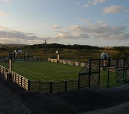 the astro turf at the swan playground