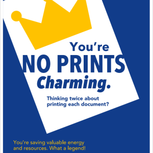 You're NO PRINTS Charming Image with a crown